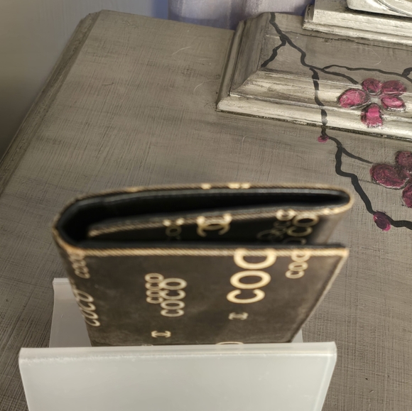 CHANEL Rare Vintage Long Coco Wallet. Canvas. Brown.VGUC - Picture 3 of 13